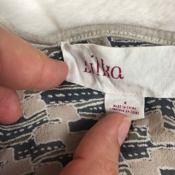 Anthropologie Lilka Tank Top Women's M Multicolor Silk Sheer - Picture 5 of 7